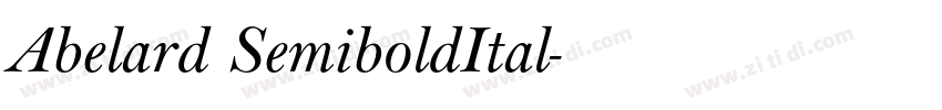 Abelard SemiboldItal字体转换